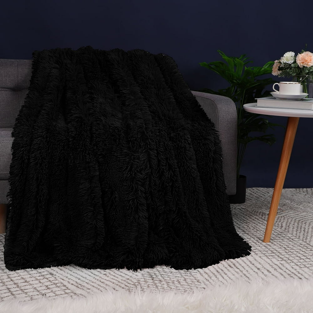 Luxury Faux Fur Blanket Soft Warm Shaggy Sherpa for Sofa Couch Bed