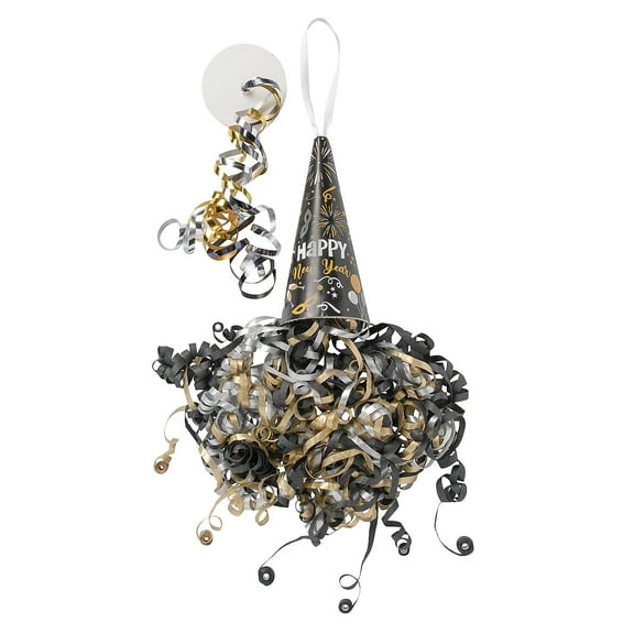New Year’s Eve Pull String Cones, Party Decor, New Year's, 6 Pieces