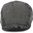 thumbnail image 3 of Newsboy Cap for Men Adjustable Flat Ivy Gatsby Cabbie Driving Hat Breathable Denim Cotton Golf Cap, 3 of 7