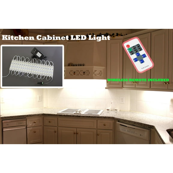 10ft Kitchen Under Cabinet 5050 White LED light with remote & UL 12V power supply