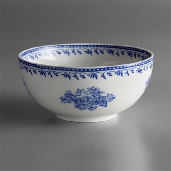 Oneida L6703061730 7 oz Lancaster Garden Porcelain Bowl  Blue