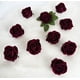 thumbnail image 4 of Flores artificiales ICBOX, rosas de terciopelo burdeos, 25 unidades con tallo, 4 of 5