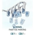 thumbnail image 2 of ecozy Portable Countertop Ice Maker - 9 Ice Cubes in 6 Minutes, 26 lbs Daily Output, Self-Cleaning with Ice Bags, Scoop, and Basket for Kitchen, Office, Bar, Party - White, 2 of 10