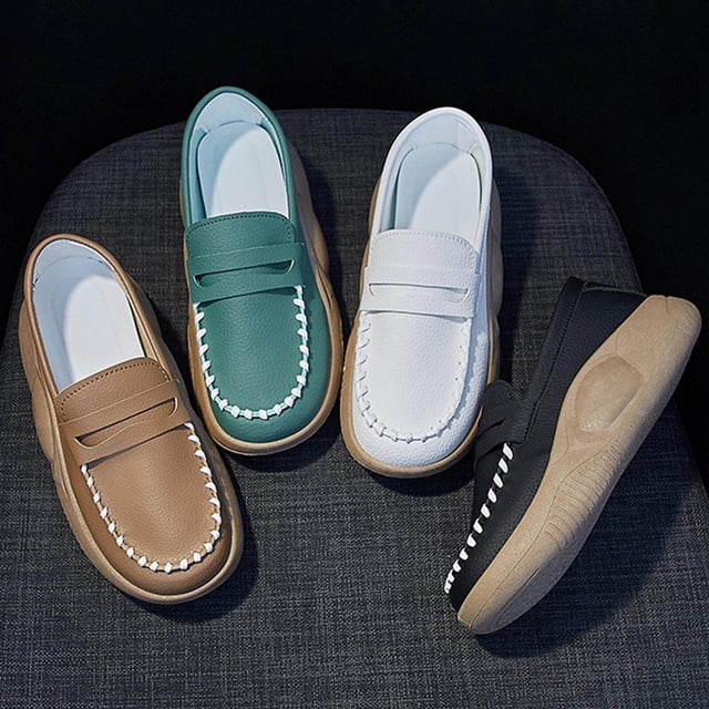 stanreset Chaussures Décontractées pour Femmes Confortables à Enfiler Mode Douce pour Marche Intérieure Extérieure Kaki 39