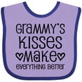 thumbnail image 3 of Inktastic Grammy Kisses for Granddaughter Girls Baby Bib, 3 of 4