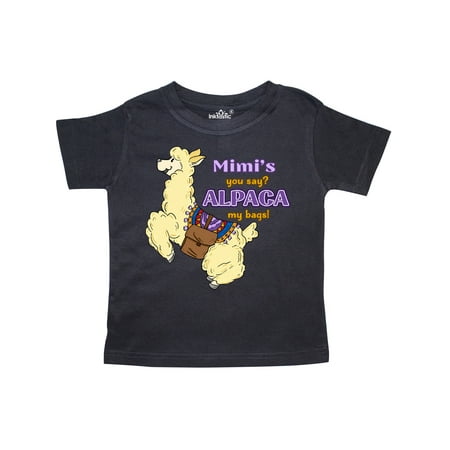 

Inktastic Cute Jumping Alpaca Mimi s You Say ALPACA My Bags Gift Toddler Boy or Toddler Girl T-Shirt