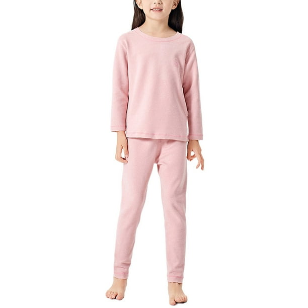 Sous-vêtements pour filles Sous-vêtements thermiques pour enfants Ensembles  de couche de base d'hiver pour tout-petits Pyjamas Vêtements de nuit 
