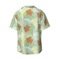 thumbnail image 2 of Xecao offers the Tropical Flowers for Men's Casual Short-sleeved Shirt, a button-up collared shirt with a pocket, perfect for beach vacations and yacht travel in the XX-Large size., 2 of 7