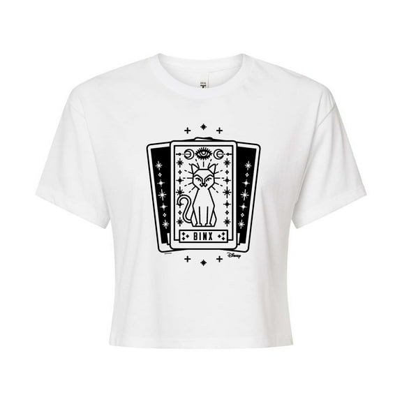 Hocus Pocus - Binx Tarot - Juniors Cropped Graphic T-Shirt
