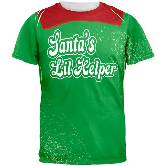 Christmas Santa's Lil Helper Daddy's Lil Monster Costume All Over Mens T Shirt Multi 2XL