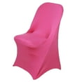 thumbnail image 4 of Efavormart Stretchy Spandex Fitted Folding Chair Cover Dinning Event Slipcover For Wedding Party Banquet Catering - Fushia, 4 of 8