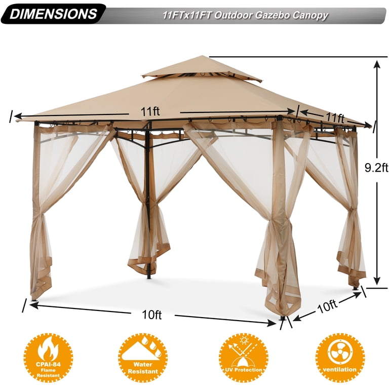 All Seasons Gazebos: Gazebo Pop-up 3x2m Completamente Impermeabile Con 4 Pareti Laterali Premium Beige 92349807
