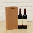 thumbnail image 3 of Riguas 10 Pcs Kraft Paper Wine Bags Thickened Hard Paper Single Double Bottle Solid Color Great Load Bearing Champagne Beer Beverage Wine Gift Handbag Fall Prevention Packaging Bags, 3 of 7