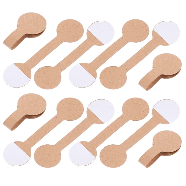 100 etiquetas redondas de papel kraft para marcar joyas, etiquetas de precio, etiquetas adhesivas para exhibir productos, joyas y anillos (doradas)