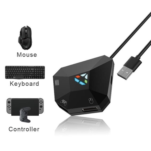Wired Keyboard and Mouse Converter Adapter with USB Port, for Switch, for PS4- XOne-PS3-X