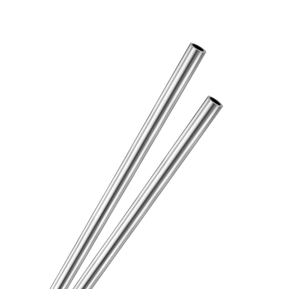 2-Pack 300mm 304 Stainless Steel Tube, 0.8mm OD 0.2mm Wall Thickness Seamless Stainless Steel Tubing for Construction/Machining/DIY Crafting [0.03x0.01x11.8IN]
