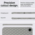 thumbnail image 5 of Allytech Case for iPad Pro 11-Inch M4 (2024 Model, 5th Generation), Slim Luxury Diamond Pattern [Camera Protection] Shockproof Soft TPU Back Case Compatible with Apple iPad Pro 11 (2024) - Grey, 5 of 7