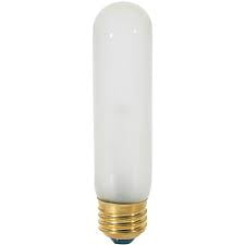 Satco S3253 T10 Incandescent Light Bulbs Frosted 40W 120V 2700K 280 Lumen 100 CRI E26 Medium Base Dimmable (25 Pack)