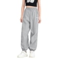 thumbnail image 5 of Kids Outdoor Hiking Pants Boys Girls Lightweight Breathable Casual Joggers Trousers for Boys Girls Daily School Wear Gray Pull on Trousers for Kids 4-5Y, 5 of 6