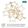 thumbnail image 3 of Uxcell Star Shape Hollow Resin Pendants Frames for DIY Crafts Gold Tone 10 Pack, 3 of 5