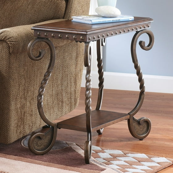 Signature Design by Ashley Rafferty Chair Side End Table, Dark Brown