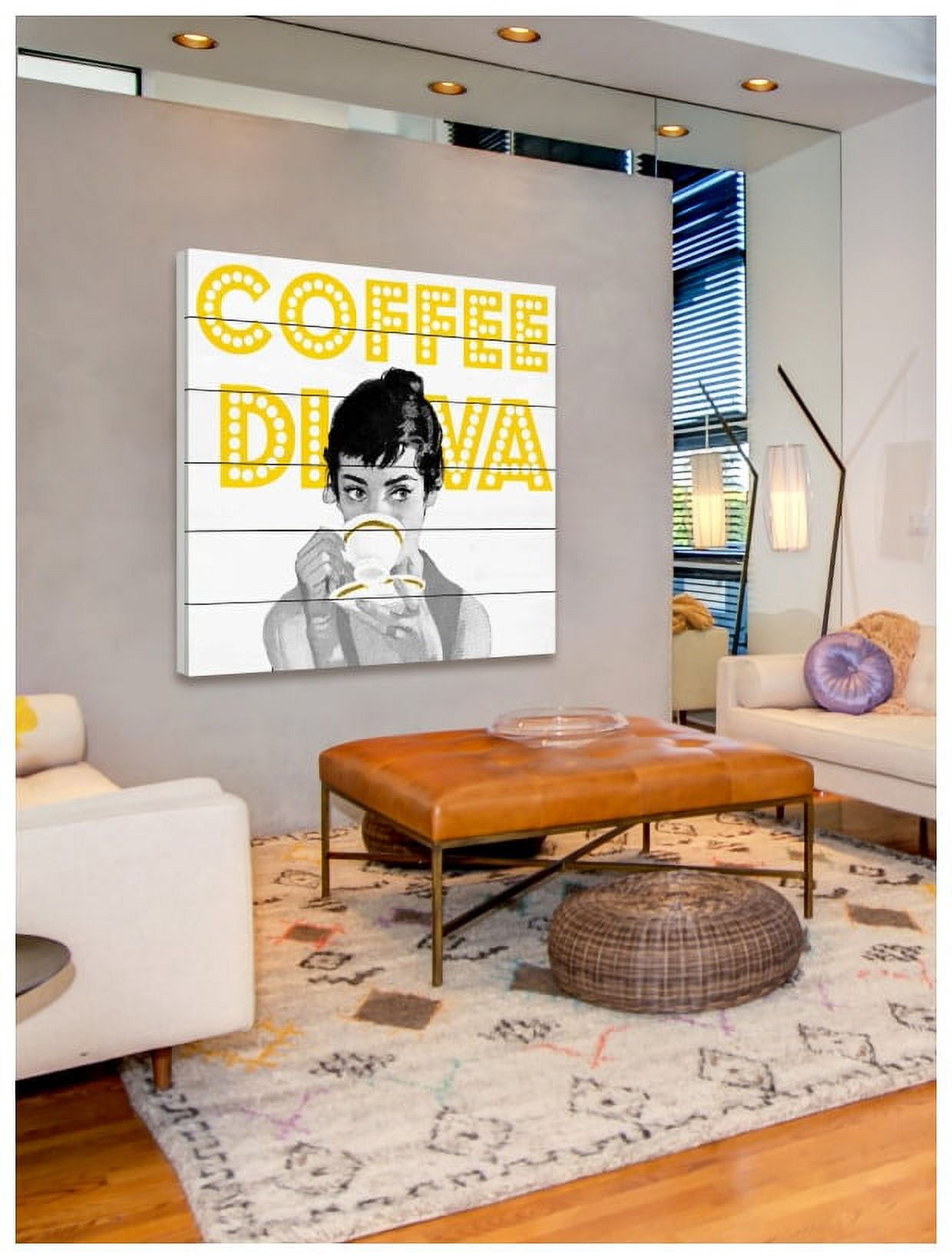 Marmont Hill "Coffee Diva" Painting Print on White Wood