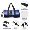 thumbnail image 6 of Easygdp Astronauts Start Running Travel Bag, Camping, Weekend, Carry On Overnight Duffel Bag with Shoulder Strap, 6 of 8