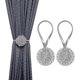 thumbnail image 1 of Abrazaderas para cortinas con hebilla magnética, hebillas elásticas para cortinas, clips de flores de cristal, con resorte Wi, 1 of 4
