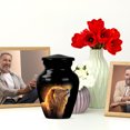 thumbnail image 6 of JAGASY Lion Urn for Ashes for Women, Black Small Urns for Human Ashes Keepsake, Yellow Lion Decorative Urns for Brother, Memorial Cremation Urn for Sister, (3 Inch), 6 of 7