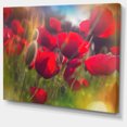 thumbnail image 2 of Fleurs de Coquelicot Rouges Épaisses - Impression sur Toile Florale, 2 of 3