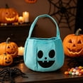 thumbnail image 5 of Halloween Pumpkin Candy Treat Bags for Party Supplies - Soft Cloth Candy Bucket Holders for Kids Toddlers Trick or Treating - Handheld Halloween Pumpkin Bags for Trunk or Treat Party Favors, 5 of 7
