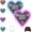 2PCS*D, variant on Solar Powered Wireless LED Heart Shape C-Pillar Neon Light, Car Solar Heart LED Light, Romantic Car Interior Ambient Light, Outdoor Decor and Couples' Valentine's Day Decoration (B)