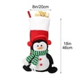 thumbnail image 3 of 3D Plush Christmas Stockings, Stockings for Family, Embroided, Xmas Character for Family Holiday Christmas Party Decorations, 3 of 5