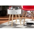 thumbnail image 6 of Baxton Studio Jessen Mid-Century Modern White 1-Drawer Wood End Table, 6 of 8