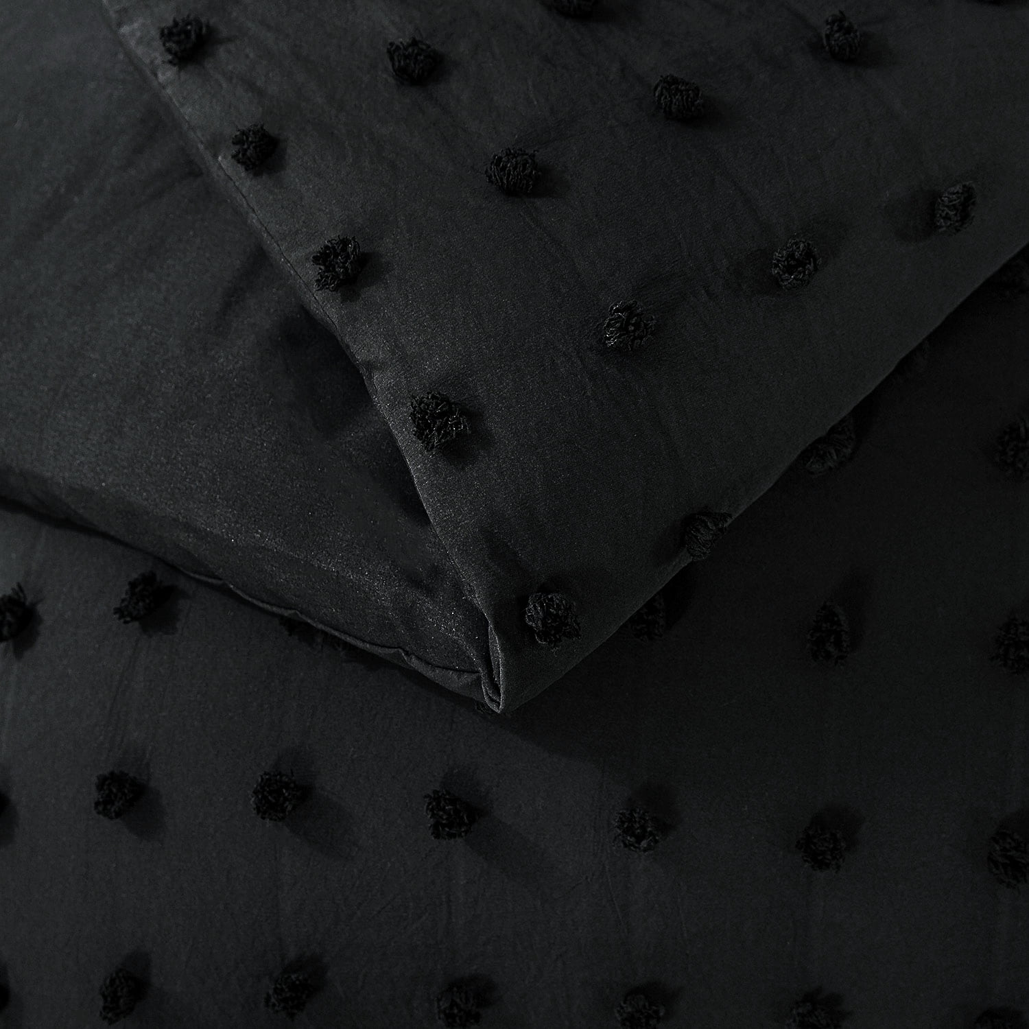 NC King Comforter Sets With 2 Pillow Shams, 3 Piece Soft Bedding Set, Black