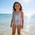 thumbnail image 2 of Byoo Big Girls UPF 50+ One Piece Swimsuit Shimmer Print Pool Water Activities Swimwear,Red, 2 of 7