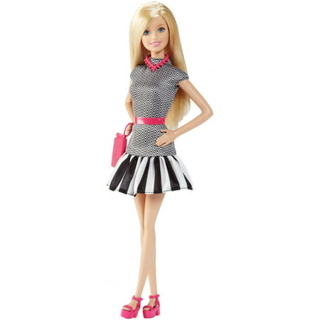 Barbie Fashionistas Doll, Black and Pink Dress - Walmart.com