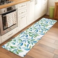 thumbnail image 2 of 2'x6' Rug Runners for Hallways Kitchen, Blue Green Botanical Non Slip Entryway Beside Floor Carpet Runner, Watercolor Summer Leaf Washable Laundry Room Bedroom Throw Rugs Mat for Family Pet, 2 of 8
