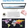 thumbnail image 3 of XXL Large Gaming Mouse Pad - World Map Big Mouse Pad 35.4" x 15.7" Extended Desk Mat with Stitched Edges, Non-Slip Base Water Resist Keyboard Pad, Large Mouse Pad for Gamer, Office, Home, 3 of 6
