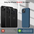 thumbnail image 4 of for iPhone 14 Case, iPhone 13 Case Shockproof Liquid Silicone Protective Phone Case with Soft Anti-Scratch Microfiber Lining Ultra Slim Drop Protection Phone Cover 6.1 inch(Cobalt Blue), 4 of 12