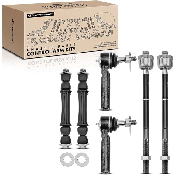 A-Premium Front Tie Rod End Sway Bar Link Compatible with Chevrolet Silverado 1500 2014-2016, Suburban, Tahoe 2015-2016 & GMC Sierra 1500, Yukon, Yukon XL & Cadillac Escalade, Escalade ESV 6-PC Set