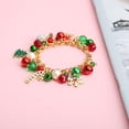 thumbnail image 2 of Pulsera de cascabel de Navidad JAMW colorido árbol de Navidad copos de nieve abalorios regalo joyería para mujeres niñas niños Sencillez, 2 of 5