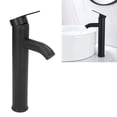 thumbnail image 4 of Vessel Sink Faucet, Tall Vessel Sink Faucet Easy Control Matte Black Stainless Steel Classic Design G1/2 Thread  For Toilet, 4 of 8