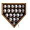 - Solid Wood 21 Baseball Display Case Cabinet Holder, w/UV Protection, Lockable, Oak Finish, B21-OA
