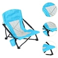 thumbnail image 6 of QccHieUs Folding Camping Chair Folding Chaise Chair Foldable Lounger High Backrest Picnic Blue, 6 of 9