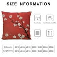 thumbnail image 5 of BANET Throw Pillow Cover Pink White Plum Blossom Flower on Red Apricot Pillowcase Home Decorative Square Pillow Case Cushion Cover 20x20in, 5 of 5