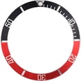 thumbnail image 1 of Veeki Ceramic Watch Bezel Insert Numbers Markers Wristwatch Loop Replacement Classic Ring Wristband(Black + Red)-051601, 1 of 5