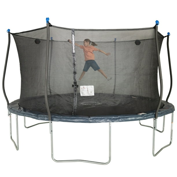 Bounce Pro 14 Foot Trampoline Electron Shooter Game Classic Safety Enclosure Midnight Blue Walmart Com Walmart Com