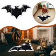 thumbnail image 2 of TIELUTT Halloween Bat Carpet Soft Wool Rug for Living Room Bedroom Indoor Gothic Themed Floor Mat Unique Bat Shape Super Area Rugs Light Rug Oversized Throw Blanket Fall Outdoor Blankets Fuzzy Room R, 2 of 7