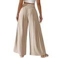 thumbnail image 7 of RUTAYY Women's Pants Casual High Waist with Pocket Drawstring Elastic Waist Comfortable Solid Color Vacation Playful Trousers, 7 of 7